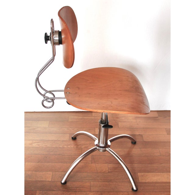 This office chair was designed by Egon Eiermann and manufactured in Germany by Böhler from the 1950s onwards. A very...