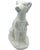 Mid-Century Modern Vintage Greyhound Dog White Ceramic Statue For Sale - Image 3 of 12