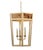 Transitional Matthew Izzo Home Reynolds Burlwood and Brass 5 Light Hexagon Chandelier For Sale - Image 3 of 5