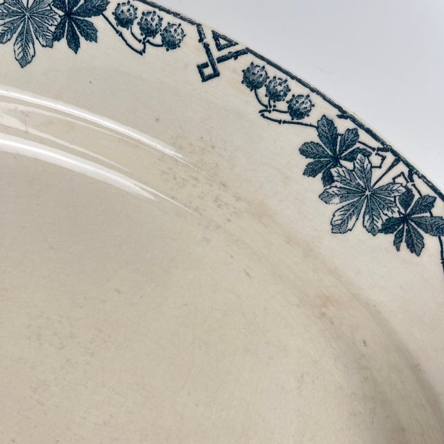 Oval Dish with Tunis Pattern by Longwy, 1890s For Sale - Image 11 of 14