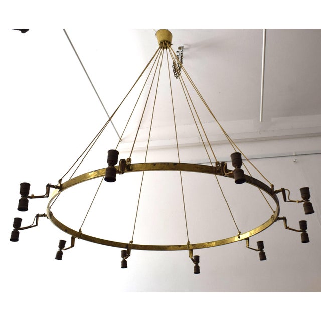 Kalmar Vintage White Chandelier, 1950s For Sale - Image 4 of 7