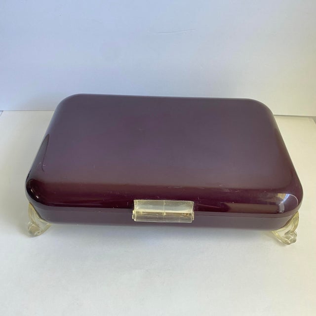 Art Deco Lucite Decorative Flatware Box Community the Finest