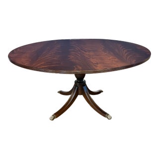 Georgian Style 60 Inch Diameter Mahogany Dining Table by Leighton Hall - Showroom Sample For Sale