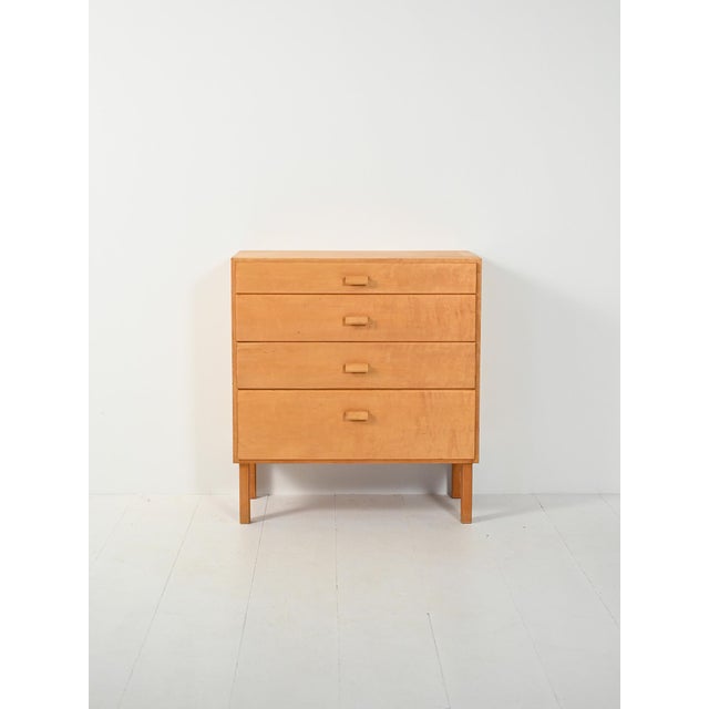 Vintage Scandinavian Birch Chest of Drawers, 1960s For Sale - Image 9 of 9