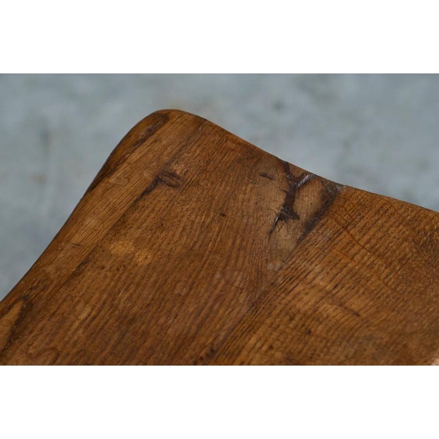 Tripod Stool in Oak, 1940s For Sale - Image 6 of 10