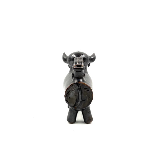 1970s French Mediterranean Style Bull Shaped Jug Sculpture For Sale - Image 12 of 13