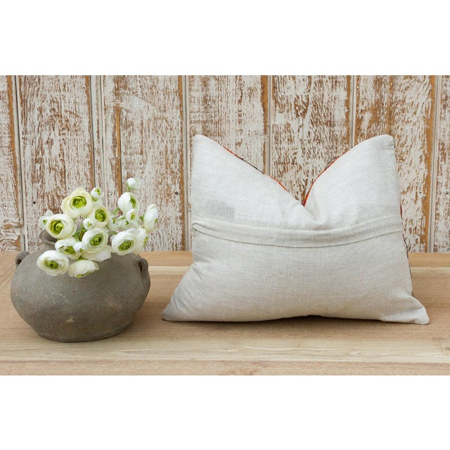 Textile Thar Antique Tribal Grain Sack Pillow For Sale - Image 7 of 9