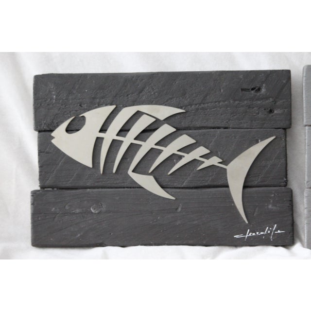 Silver Metal Fish Skeleton Wall Decor by Giorgi, 2000s For Sale - Image 18 of 18