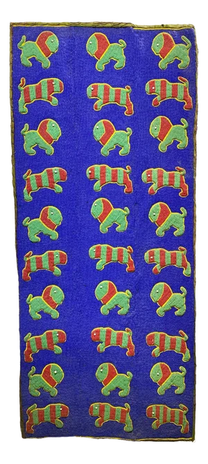 Rare Vintage African Yoruba Beaded Large Panel/Door Nigeria 70" H