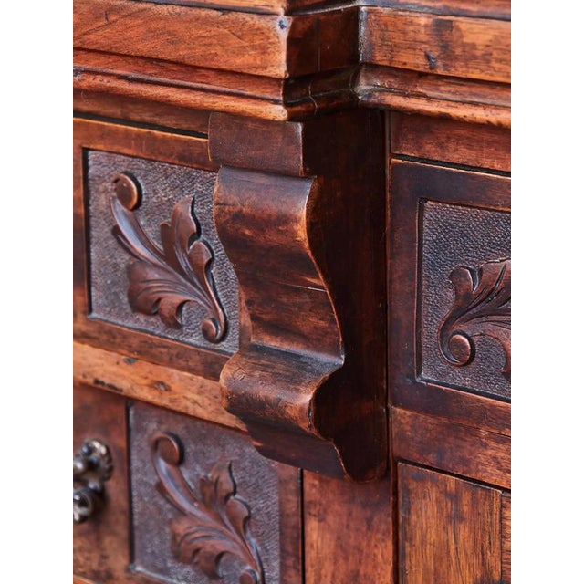 English Sideboard with Large Mirror Hand Carved For Sale - Image 11 of 15