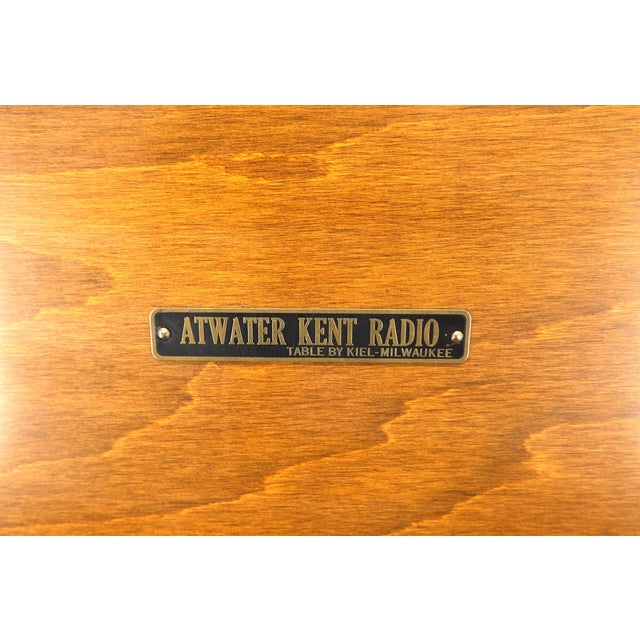 Art Deco Antique c1920s Tube Radio Stunning American Walnut Cabinet Lift Top Table MINT For Sale - Image 3 of 18