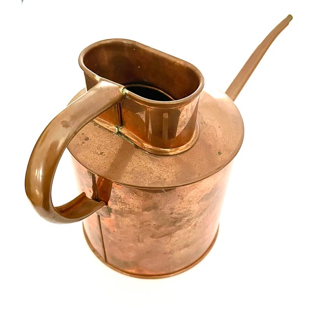 Vintage solid copper heavy gauge Watering Can. Perfect for herb garden or indoor Orchids. Displays beautifully. ...
