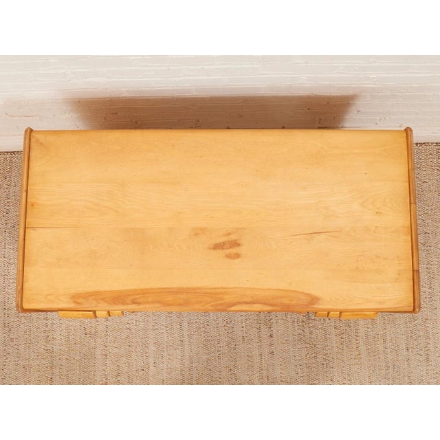 Mid 20th Century Rustic Maple Desk For Sale - Image 4 of 11