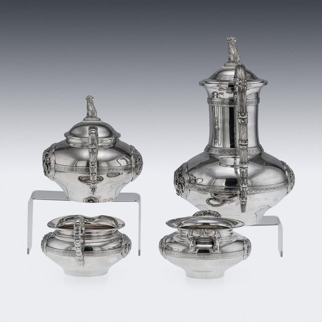 Antique 19th Century Dutch Chinoiserie Style Tea and Coffee Service by J.M. Van Kempen & Zonen, Set of 4 For Sale - Image 3 of 18