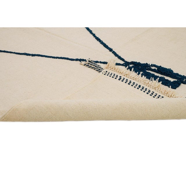 Textile Premium Handwoven Moroccan Wool Rug | 9'7" X 6'6" | One of a Kind For Sale - Image 7 of 10