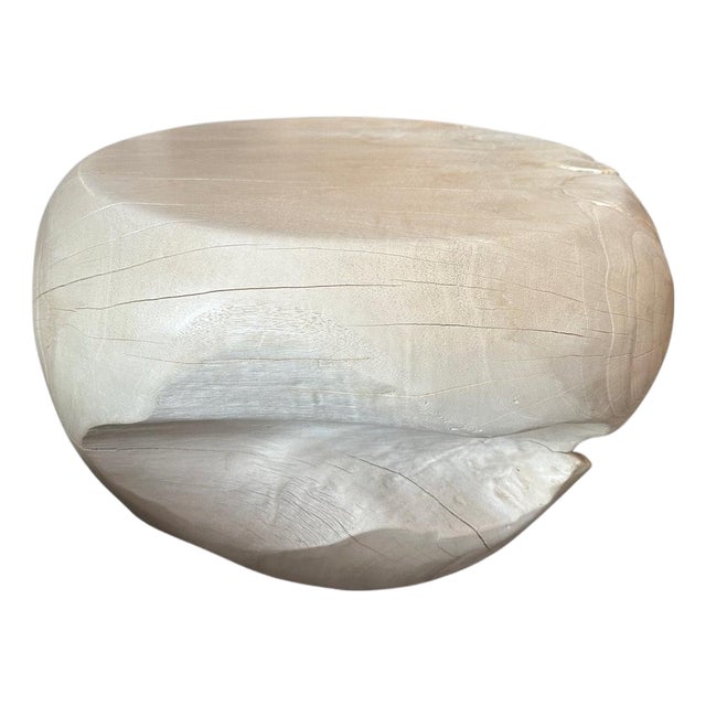 Andrianna Shamaris Sculptural Bleached Coffee Table or Side Table For Sale