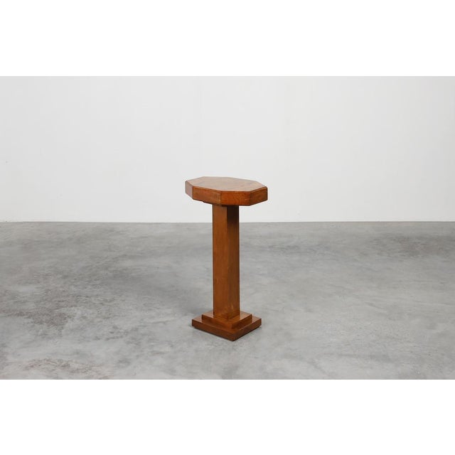 Wood Art Deco Side Table with Drawers & Integrated Ashtray, France, 1925 For Sale - Image 7 of 11