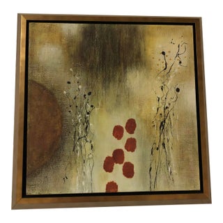 1990s Contemporary Giclee Type, Printed Style Abstract Painting Art Small "Autumn Moon Ii" For Sale