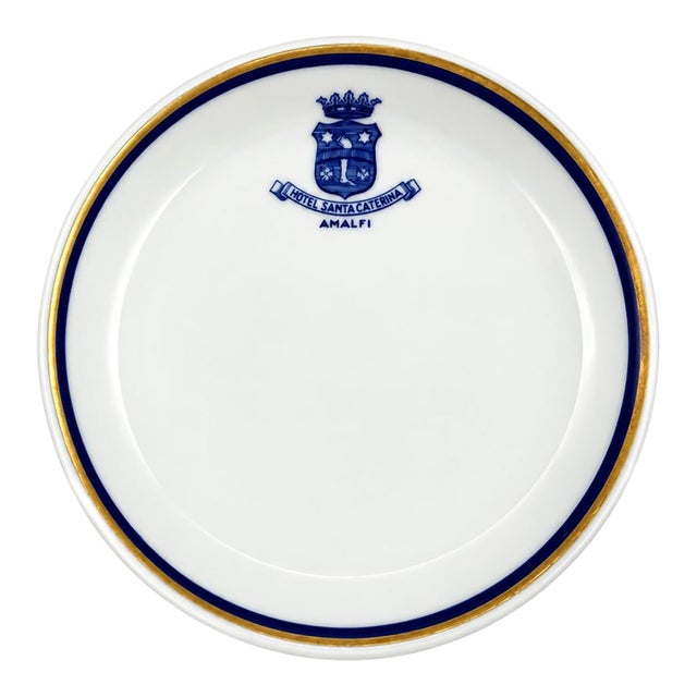 Vintage Hotel Santa Caterina Amalfi White Porcelain Dish For Sale