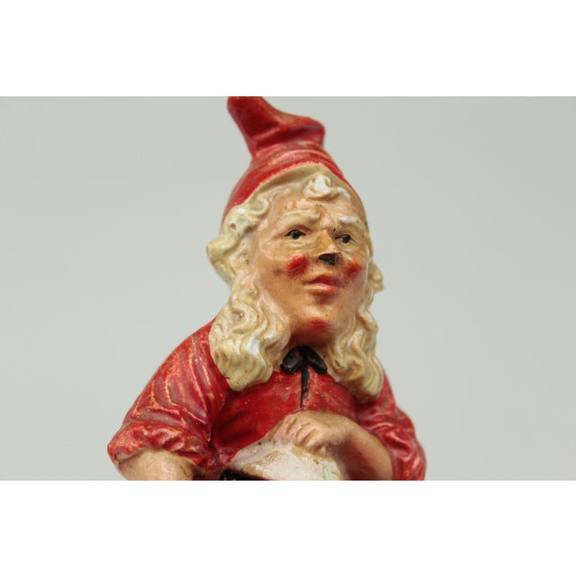 Ceramic Figure of Dwarf with a Large Drum from Hertwig & Endert, Thuringia, 1920s For Sale - Image 12 of 14