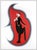 Art Deco Late 20th Century Crystal Mask Art Deco Red Embossed Serigraph Erté For Sale - Image 3 of 7
