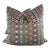 Diamond Cut Velvet on Woven in Multi 22" Pillows-A Pair For Sale