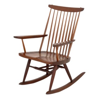 George Nakashima Walnut New Rocking Chair, 1962 For Sale
