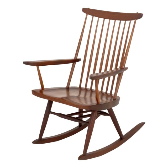 George Nakashima Walnut New Rocking Chair, 1962 For Sale