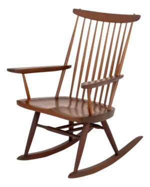 George Nakashima Walnut New Rocking Chair, 1962