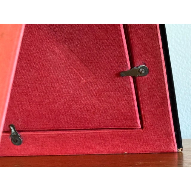 Mid Century Embossed Spanish Leather Picture Frame For Sale - Image 13 of 14