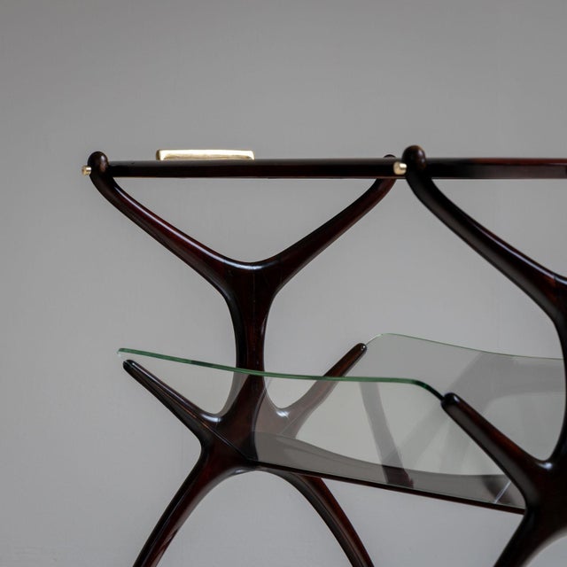 1960s Bar Cart and Magazine Stand by Cesare Lacca, Italy 1960s For Sale - Image 5 of 10