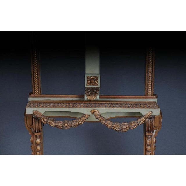 Wood Antique Napoleon III Easel with Dolphins, 1870 For Sale - Image 7 of 18