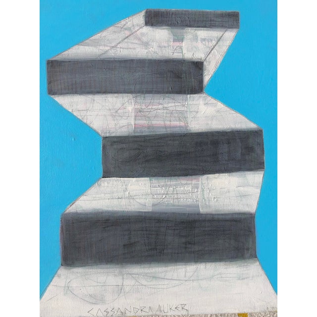 An exploration of space, modernism and media; graphite, charcoal, colored pencil and acrylic paint on canvas. Wired and...