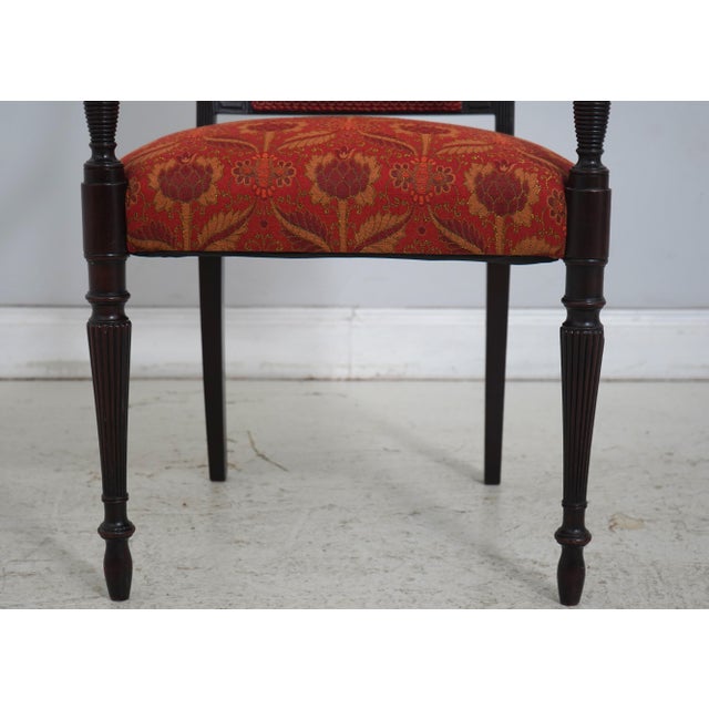 Brown Pair Antique 19th Century English Sheraton Mahogany Armchairs For Sale - Image 8 of 18
