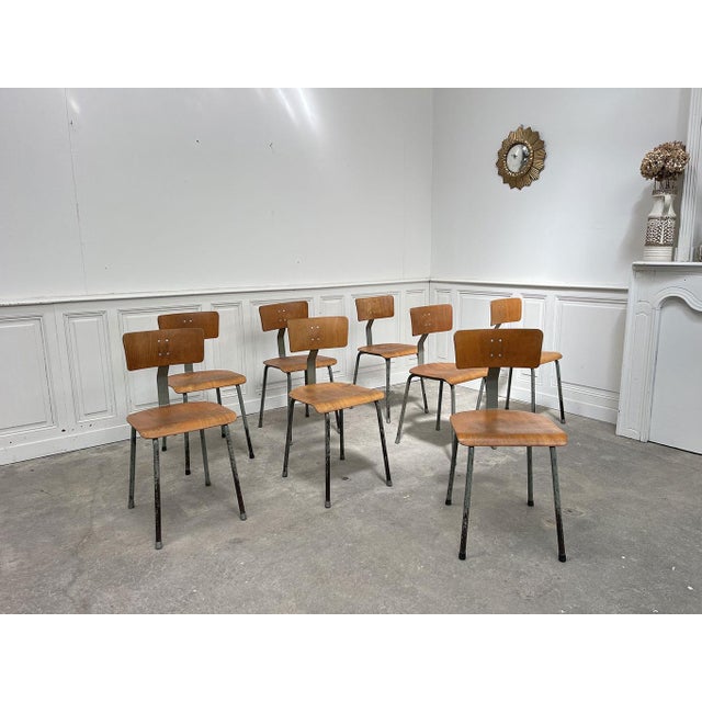 Workshop Chairs, 1950s, Set of 8, in Very Good conditions. Designed 1950 to 1959