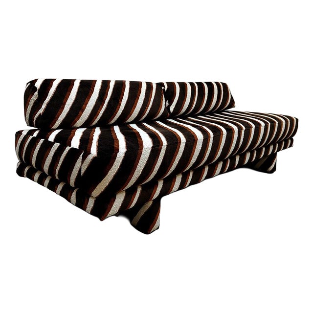 Vintage DS-80 Sofa Daybed with Stripes from de Sede, 1960s For Sale