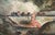 Detailed industrial landscape of an open-pit mine by Joseph Yeager (early-mid 20th Century) on heavy bond watercolor paper...