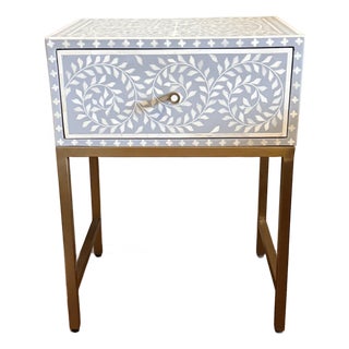 Anthropologie Scroll Vine Inlay Nightstand For Sale