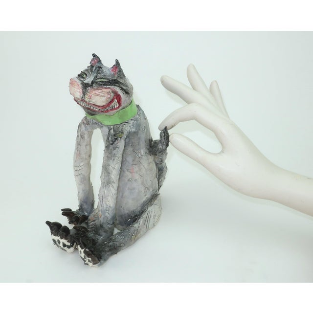 Leslie Wallace Coon Ceramic Cat Folk Art Sculpture For Sale - Image 15 of 15