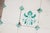 Ceramic 1900s Antique Portuguese White & Green Floral Art Nouveau Tiles, Large Set of 29 For Sale - Image 7 of 18