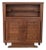 1940s French Woven Wood Bar Cabinet For Sale