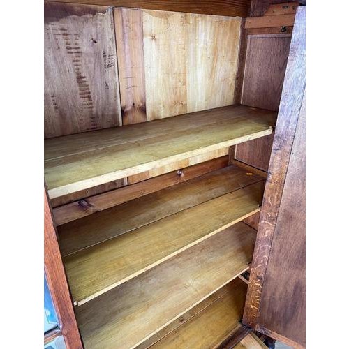 Antique French Style Oak Wardrobe with Mirrored Door For Sale - Image 17 of 18
