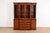 A gorgeous Georgian or Chippendale style lighted breakfront bookcase or dining cabinet By Henkel Harris USA, 1992...