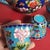 Metal Vintage Cloisonné Enamel Tea Set – Teapot & 4 Cups, Floral Motif, Turquoise Ground For Sale - Image 7 of 9