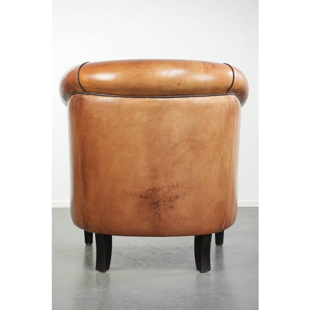 Vintage Club Chair in Sheepskin Leather For Sale - Image 4 of 13