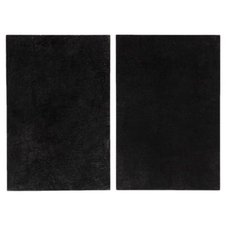 Large Black Paintings by Enrico Dellatorre, Set of 2 For Sale