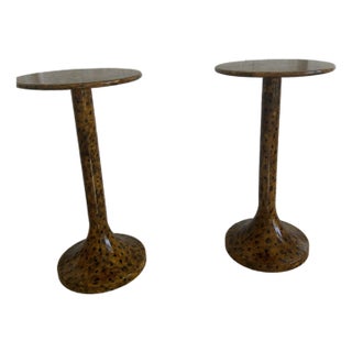 Pair Tortoise Drink Tables For Sale