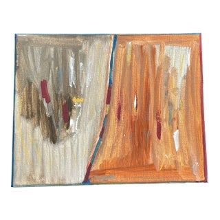 1990s Abstract Original Art Acrylic on Canvas Painting For Sale