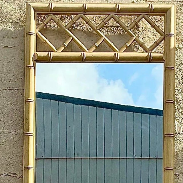 Vintage Chinese Chippendale Wood Vertical Mirror For Sale - Image 11 of 13