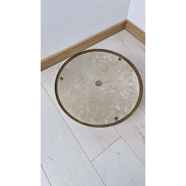 Metal Large LSP6 Tommy Ceiling Light in Brass and Etched Glass by Luigi Caccia Dominioni for Azucena, 1950s For Sale - Image 7 of 8